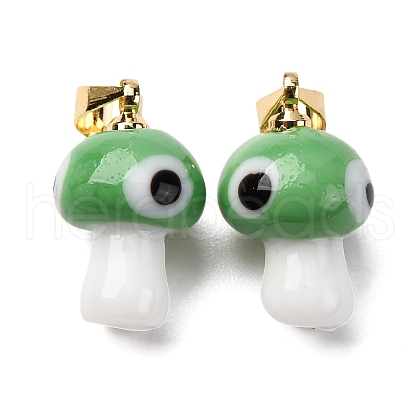 Handmade Lampwork Pendants LAMP-S069-06G-08-1
