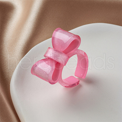Bowknot Resin Cuff Rings for Women FS-WG62775-05-1