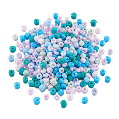 Opaque Glass Round Seed Beads GLAA-TAC0025-07A-01-1