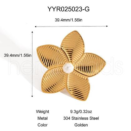 Flower Stainless Steel Rings for Women ZP5459-4-1