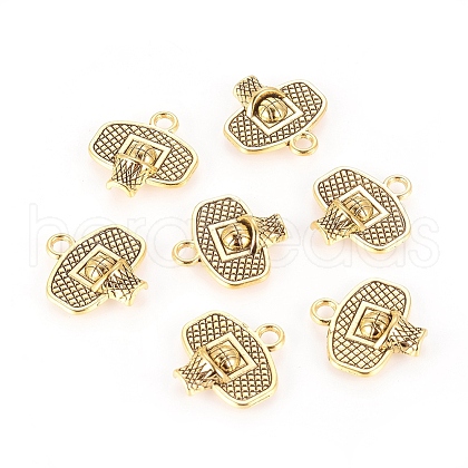 Tibetan Style Alloy Sport Pendants X-TIBEP-36227-AG-NR-1