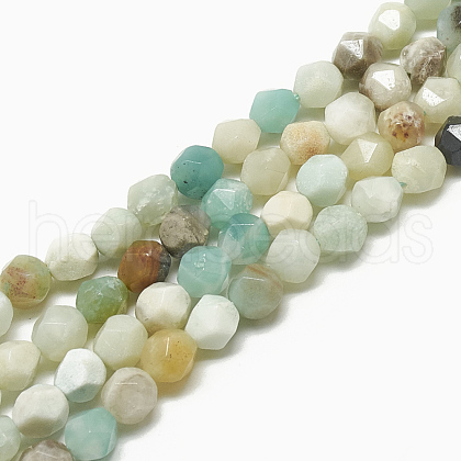 Natural Flower Amazonite Beads Strands G-S300-84-8mm-1