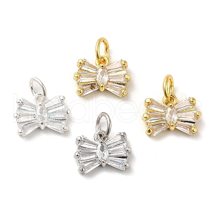 Brass Cubic Zirconia Pendant KK-K273-02-1