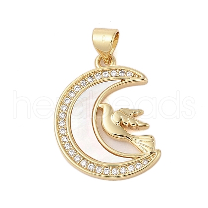 Brass  Micro Pave Clear Cubic Zirconia Pendant KK-I712-48G-03-1