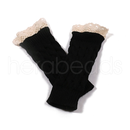 Acrylic Fiber Yarn Knitting Fingerless Gloves COHT-PW0002-05B-1