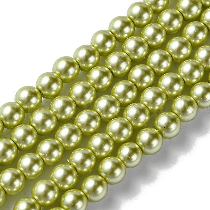 Eco-Friendly Grade A Glass Pearl Beads HY-J002-6mm-HX082-1