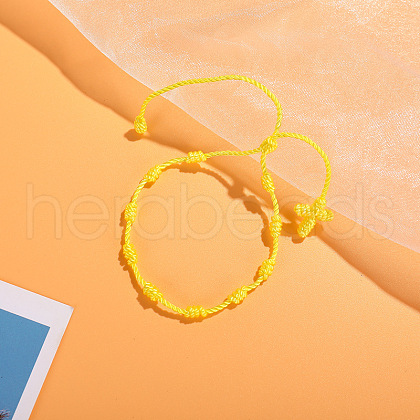 Cross Nylon Cord Braided Bead Bracelets WG2C716-16-1