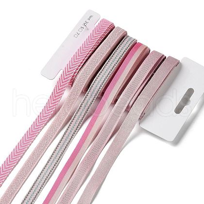 18 Yards 6 Styles Polyester Ribbon SRIB-Q022-D16-1