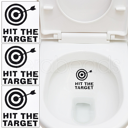 Removable Arrow Archery Target PVC Self Adhesive Toilet Stickers DIY-WH0430-324-1