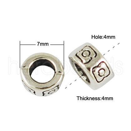 Tibetan Style European Beads MPDL-Q200-AS-FF-1