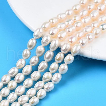Natural Cultured Freshwater Pearl Beads Strands PEAR-N012-06G-1