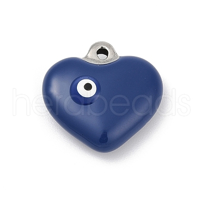 304 Stainless Steel Enamel Pendants STAS-Q350-19P-A-1