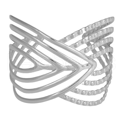 304 Stainless Steel Cuff Bangles for Women CO0249-1-1