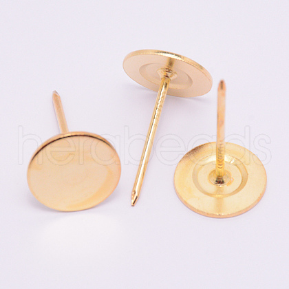 Iron Flat Round Head Nails AJEW-WH0126-11G-02-1