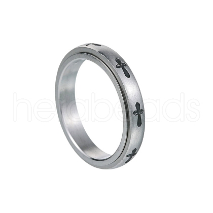 Cross Stainless Steel Rotating Finger Ring PW-WG58926-02-1