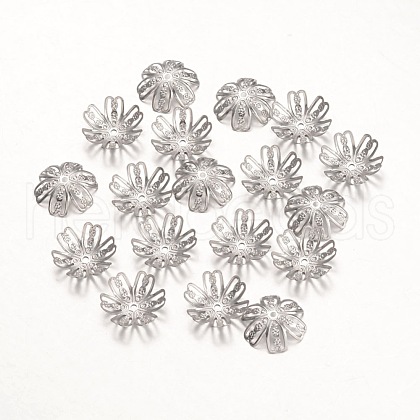 Tarnish Resistant 316 Surgical Stainless Steel Fancy Bead Caps STAS-K100-01P-1