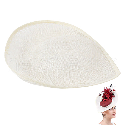 Linen Mini Hat Fascinator Base AJEW-WH0561-32C-1