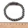304 Stainless Steel Wheat Chains Bracelets for Women Men BJEW-A031-04D-AS-4