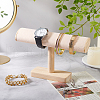 Wood & Velvet T Bar Bracelet Display Stands ODIS-WH0061-40B-5
