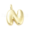 Rack Plating Brass Balloon Letter Pendants KK-C050-01G-N-1