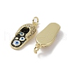 Real 18K Gold Plated Brass Micro Pave Cubic Zirconia Pendants KK-L209-067G-03-2