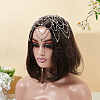 WADORN 1Pc Rhinestone Mesh Headpiece Cap OHAR-WR0001-03S-4