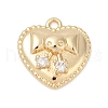 Brass Micro Pave Cubic Zirconia Pendants KK-Z094-01G-02-1