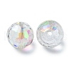 Half Rainbow Plated Glass Beads X-EGLA-P059-02B-HR02-2