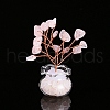 Mother's Day Natural Rose Quartz Chips Tree Decorations PW-WG5CB05-03-1
