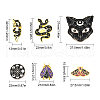 SUNNYCLUE 6Pcs 6 Style Alloy Enamel Brooches JEWB-SC0001-12-2