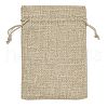 Christmas Printed Burlap Packing Pouches Drawstring Bags ABAG-Q053-02A-03-2