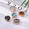 Plated Natural Druzy Agate Links connectors G-R275-05-6