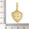 Rack Plating Brass Micro Pave Cubic Zirconia Pendants KK-I718-10G-05-3