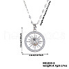 Elegant and Stylish Sun Brass Cubic Zirconia Pendant Necklaces for Women HW8743-2-2