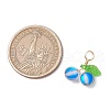 Frosted Dyed Synthetic Moonstone Cherry Pendants PALLOY-JF03473-2