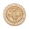 Brass Micro Pave Cubic Zirconia Pendants KK-U076-14G-B-1