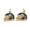 Brass Enamel Charms KK-C223-08G-1