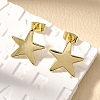 Brass Stud Earrings EJEW-B118-03G-1