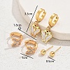 Sweet 304 Stainless Steel White Shell Butterfly Earrings Set for Women MP5411-1-1