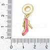 Rack Plating Brass Clear Cubic Zirconia Makeup European Dangle Charms KK-P287-34B-G-3