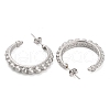 Non-Tarnish 304 Stainless Steel Ring Stud Earrings EJEW-K259-09P-2