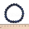 Natural Lapis Lazuli(Dyed) Beaded Stretch Bracelet BJEW-F203-06-4