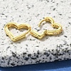 Brass Clear Cubic Zirconia Hoop Earrings EJEW-M047-09G-3
