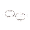 304 Stainless Steel Geometric Hoop Earrings for Women STAS-D171-33B-P-2