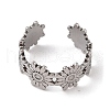 Non-Tarnish 304 Stainless Steel Open Cuff Rings for Women RJEW-G322-03P-2