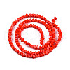 Opaque Solid Color Glass Beads Strands GLAA-N052-01-A10-2