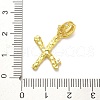 Rack Plating Brass Micro Pave Cubic Zirconia European Dangle Charms KK-L210-015G-X-3