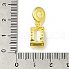 Rack Plating Brass Micro Pave Clear Cubic Zirconia European Dangle Charms KK-H485-18G-3
