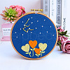 Flower & Constellation Pattern 3D Bead Embroidery Starter Kits DIY-P077-091-1