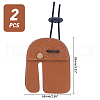 Leather Archery Finger Tab AJEW-WH0182-27-4